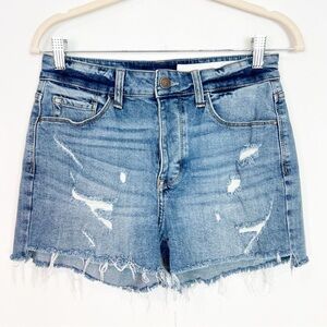 TREASURE & BOND FOSTER BOYFRIEND DISTRESSED DENIM JEAN SHORTS WOMENS SZ 25